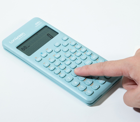 Calculator stiintific 12dig 240f bleu longreen plastic reciclat deli [2]