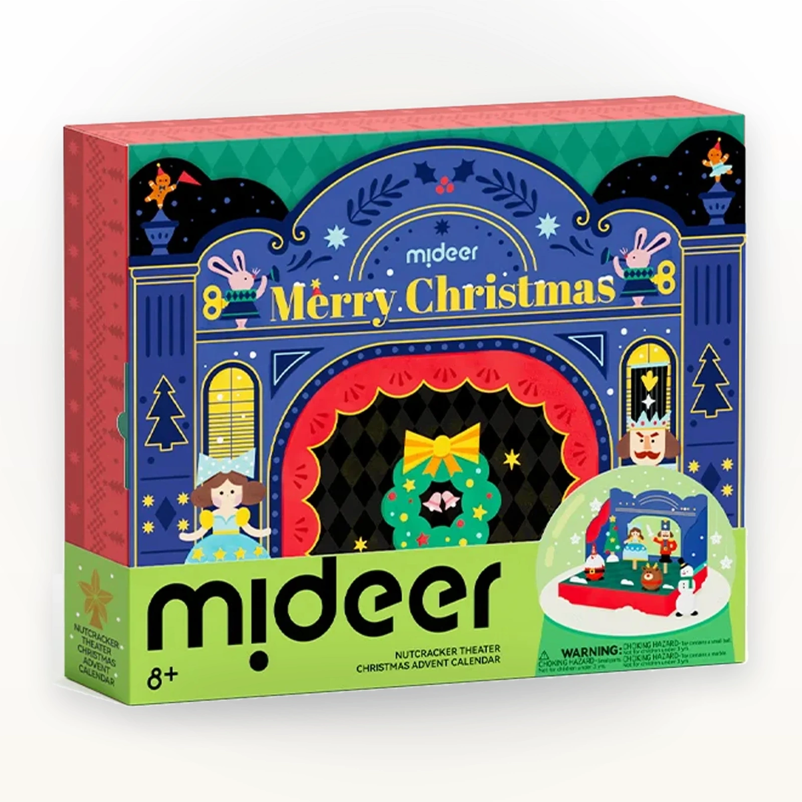 Calendare Advent 2026 pentru Copii - Calendar Advent creativ Mideer Spargatorul de Nuci, 24 activitati si teatru de papusi, 8+ ani