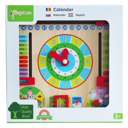 Calendar educativ din lemn, limba romana, 3-9 ani [4]