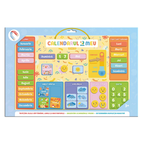 Calendar educativ magnetic in limba romana, copii varsta 3-10 ani [4]