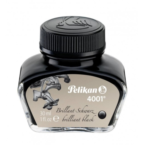 Rezerve Pixuri, Mine si Patroane de Cerneala - Calimara cu cerneala Pelikan 4001 301051, cerneala neagra (lucioasa), 30ml