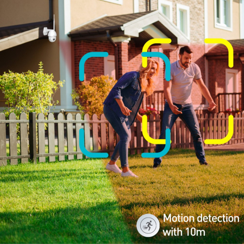 Cameră exterior WiFi Tellur Smart, 3MP, UltraHD, Autotracking, PTZ, Alb [2]