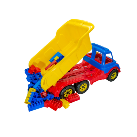 Camion basculanta Roben 16011, 60cm, include 80 cuburi de contruit, plastic, multicolor, 3+ ani [3]