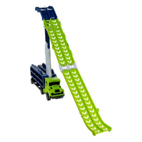 Camion de jucarie, Circuit cu 6 masinute metalice, Pista auto, Tobogan, 90.5 x 57 x 10cm [5]