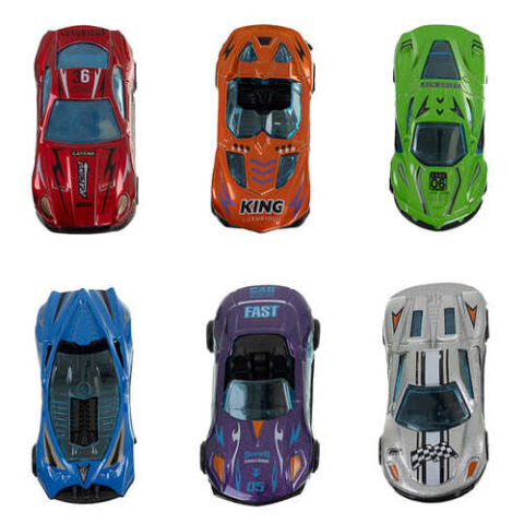 Camion de jucarie, Circuit cu 6 masinute metalice, Pista auto, Tobogan, 90.5 x 57 x 10cm [4]