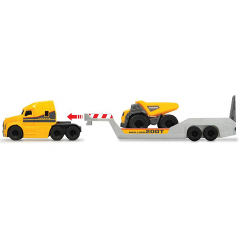 Camion Dickie Toys Mack Volvo Micro Builder cu remorca, buldozer si camion basculant [2]