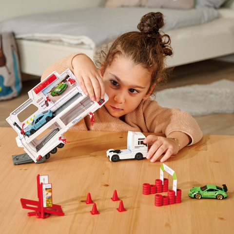 Camion Majorette MAN Tgx Porsche Experience cu 2 masinute [6]