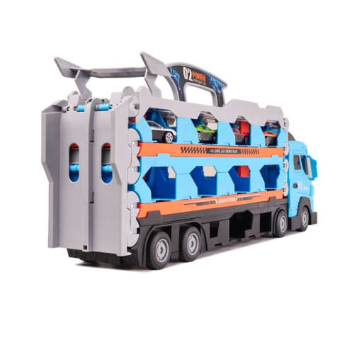 Camion transport cu masinute si pista curse, set jucarie copii 3 ani+ [6]