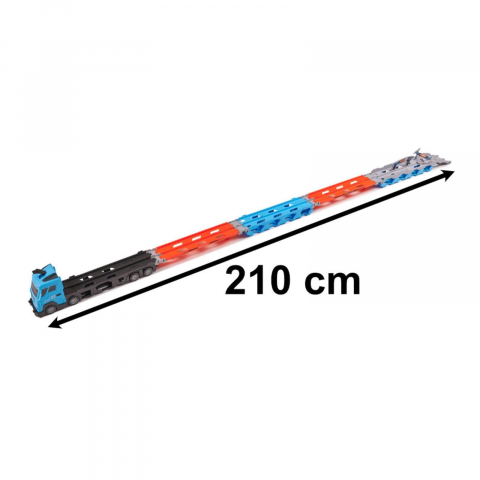 Camion transport cu masinute si pista curse, set jucarie copii 3 ani+ [7]