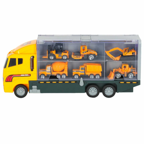 Camion TIR transport masini constructii metalice cu lansator | Jucarie copii [9]