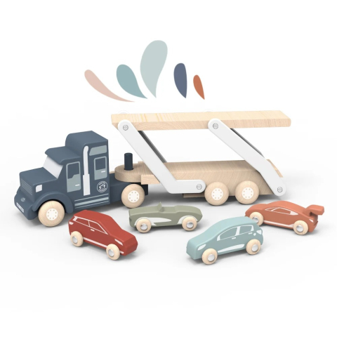 Camion transportor cu masinute, Speedy Monkey pentru Baiat varsta 1 - 3, 3 - 6 [1]