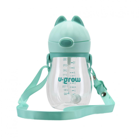 Cani, pahare bebe - Cana cu pai si curea, tritan, u-grow