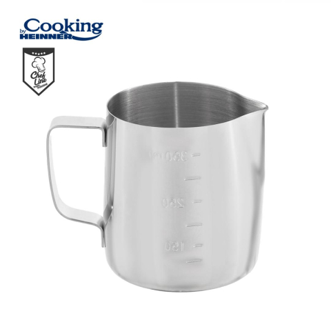 Vesela pentru masa si tacamuri - Cana inox lapte 350 ml, cooking by heinner, chef line