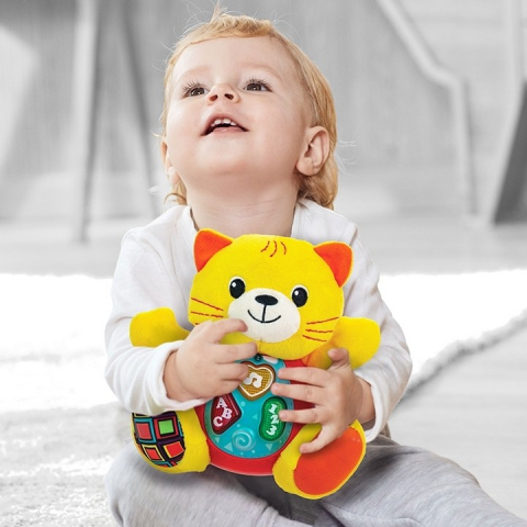 Canta si invata cu pisicuta kelsey pentru bebelusi, winfun, varsta de la 3 luni la 2 ani [2]