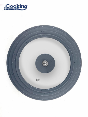 Capac sticla cu margine din silicon ajustabila pe 3 dimensiuni 22/24/26 cm, cooking by heinner (mix 2 culori in bax, 3 rosii + 3 gri) [2]
