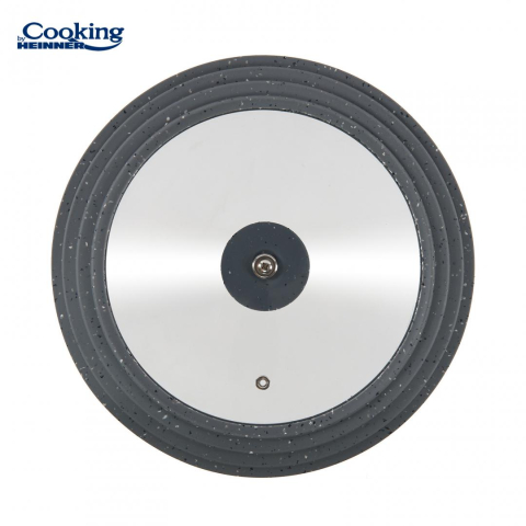 Capac sticla cu margine din silicon ajustabila pe 3 dimensiuni 28/30/32 cm, gri, cooking by heinner [2]