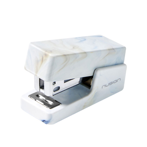 Articole pentru birou - Capsator 12 coli 24/6 mini alb marmorat nusign deli