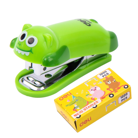 Articole pentru birou - Capsator 12 coli nr.10 mini modele animale + capse deli