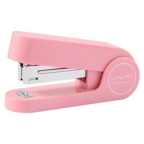 Articole pentru birou - Capsator 25 coli 24/6 roz longreen plastic reciclat deli