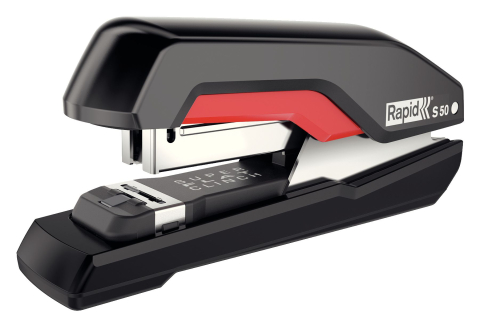 Articole pentru birou - Capsator 50 coli 24/8+ 26/8+ supreme s50 negru-rosu rapid