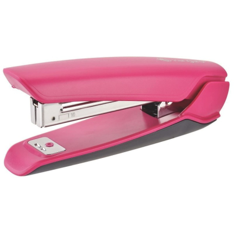 Birotică și Papetărie - Capsator Kangaro NOWA-10/S, nr.10, 15 coli, 60mm, plastic, roz fucsia, blister