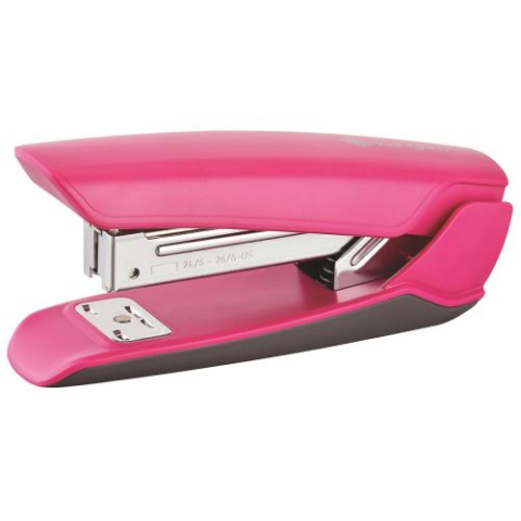 Birotică și Papetărie - Capsator Kangaro Nowa-335/S din plastic capse 24/6 26/6 30 coli roz fucsia blister