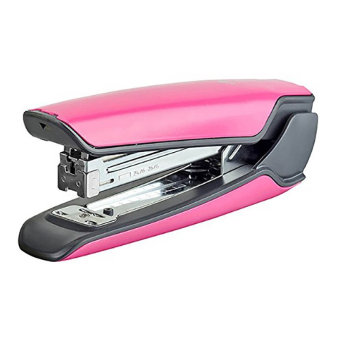 Birotică și Papetărie - Capsator Kangaro NOWA-335S/S, 24/6, 30 coli, 70mm, metalic, roz fucsia, blister