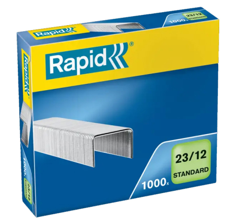 Articole pentru birou - Capse 23/12 60-90 coli 1000/cut standard rapid