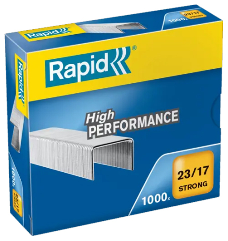 Articole pentru birou - Capse 23/17 110-140 coli 1000/cut strong rapid