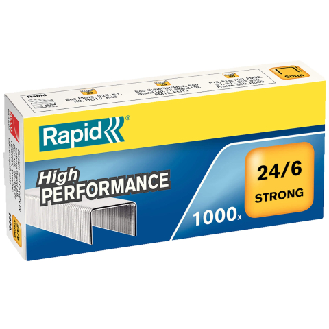 Articole pentru birou - Capse 24/6 30 coli 1000/cut strong rapid