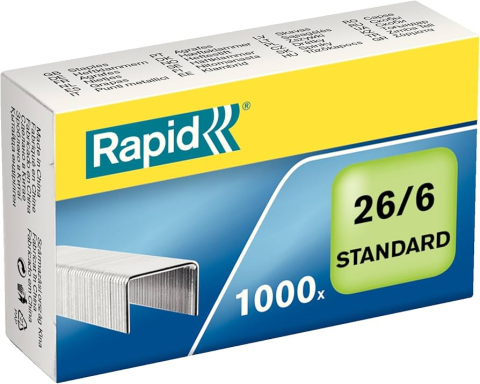 Articole pentru birou - Capse 26/6 20 coli 1000/cut standard rapid