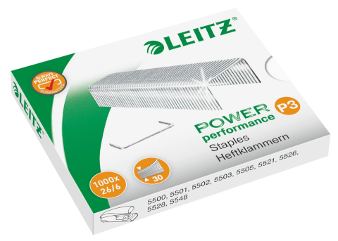 Articole pentru birou - Capse 26/6 30 coli 1000/cutie leitz