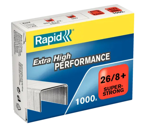 Articole pentru birou - Capse 26/8 50 coli 1000/cut superstrong rapid