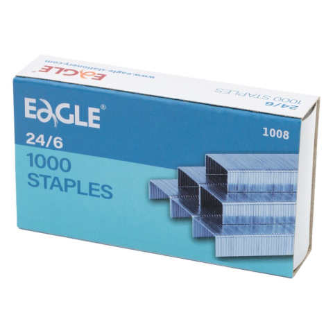 Birotică și Papetărie - Capse Eagle 1008, 24/6, 30 coli, set 1000 buc