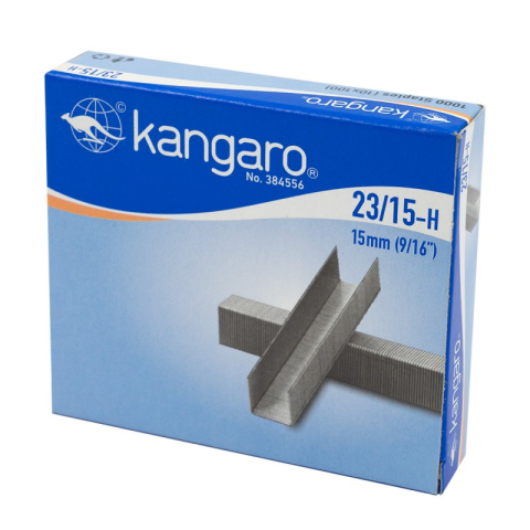 Birotică și Papetărie - Capse Kangaro 23/15-H, 23/15, 130 coli, set 1000 buc