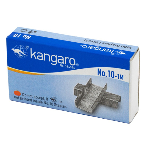 Birotică și Papetărie - Capse Kangaro No.10-1M, nr.10, 15 coli, set 1000 buc