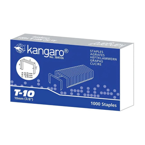 Birotică și Papetărie - Capse Kangaro T-10, 10mm, pentru Tacker TP-10, TS-610, TS-13H