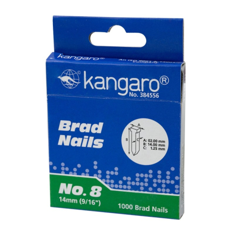 Birotică și Papetărie - Capse Tacker Kangaro NO-8, nr.8, tip cui, pentru TACKER TS-2313A, set 1000 buc