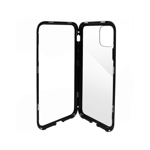 Carcasa iPhone 11 Pro Max Meleovo Magnetica Dual Glass Black [2]