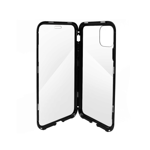 Carcasa iPhone 11 Pro Meleovo Magnetica Dual Glass Black [2]