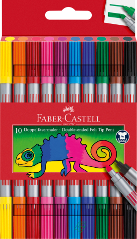 Rechizite Școlare - Carioca 10 culori 2 capete faber-castell