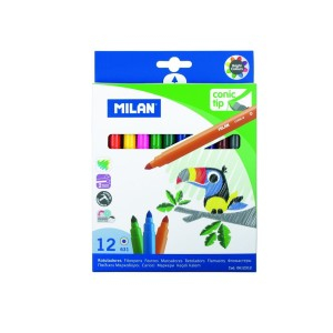 Rechizite Școlare - Carioca 12 culori varf conic milan 0612312 12 buc