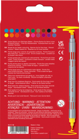 Carioca 20 culori 2 capete faber-castell [2]