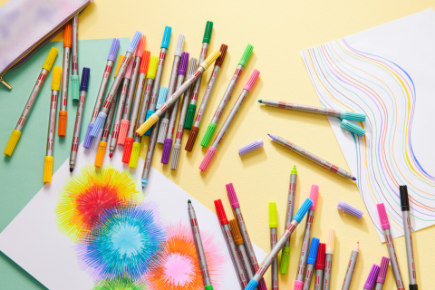 Carioca 20 culori 2 capete faber-castell [1]