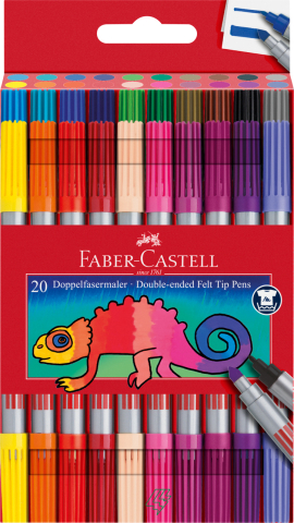 Rechizite Școlare - Carioca 20 culori 2 capete faber-castell