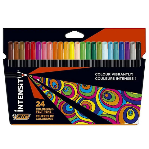 Rechizite Școlare - Carioca 24 culori 2mm intensity bic