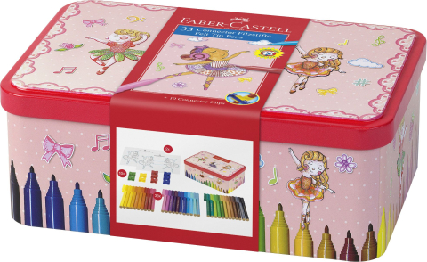 Carioca 33 culori ballerina box connector faber-castell