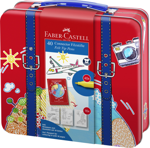 Carioca 40 culori connector valiza faber-castell