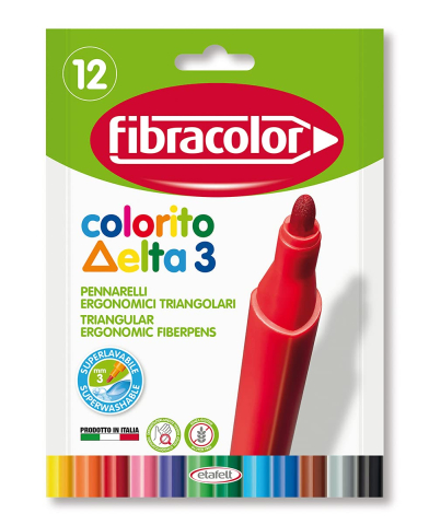 Rechizite Școlare - Carioca Fibracolor Colorito Delta 3 12 culori