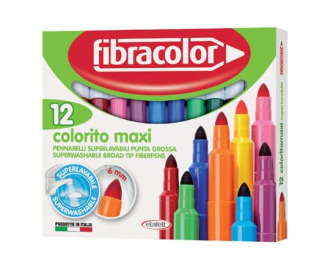 Rechizite Școlare - Carioca Fibracolor Colorito Maxi 12 culori